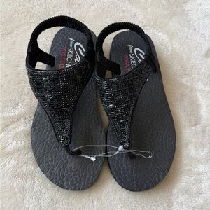 Skechers Women's Glitter Black Sandals